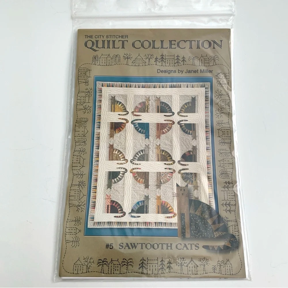 Cat Themed Quilt Patterns Lot of 2